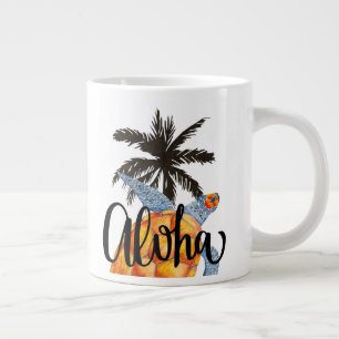 Caneca De Café Grande Aloha Hawaii Sea Turtle Hawaiian Island Mug