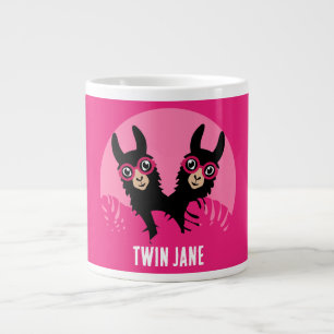 Caneca De Café Grande Alpaca llama Twins