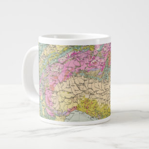 Caneca De Café Grande Alpenlander - Mapa Atlas dos Alpes