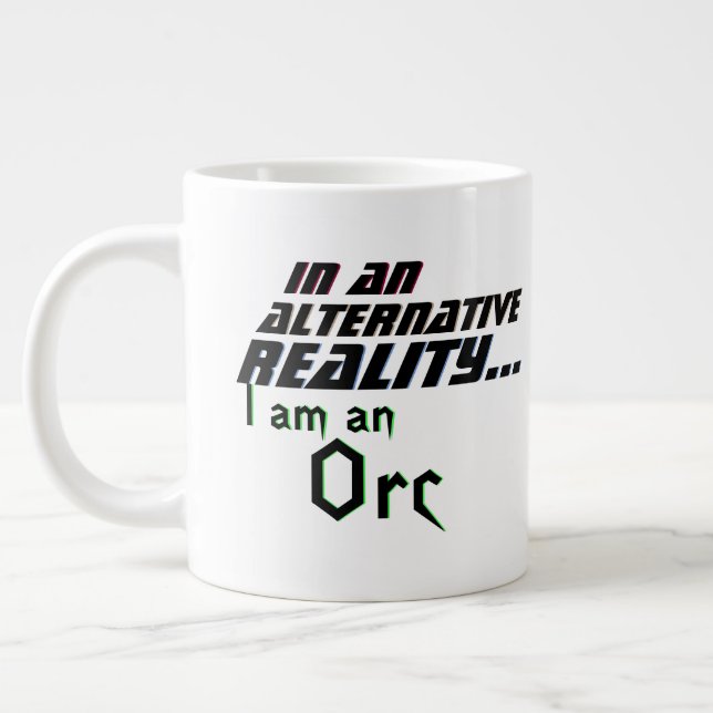 Caneca De Café Grande Alternativo Reality Me Orc (Esquerda)