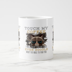 Caneca De Café Grande Amante de Café Engraçado - Humor de Gato
