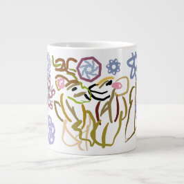 Caneca De Café Grande Amante de inverno do cervo