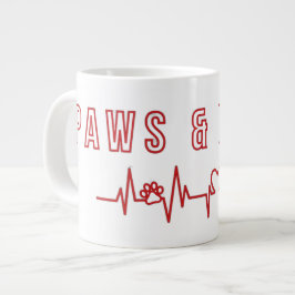 Caneca De Café Grande Amante de os animais de Tipografia de Pet Lover de