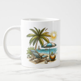 Caneca De Café Grande Amante de praia