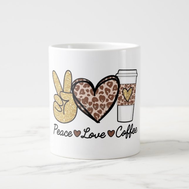 Caneca De Café Grande Amantes de café (Frente)