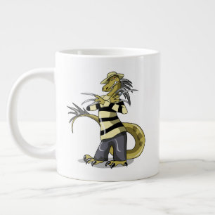 Caneca De Café Grande Amargasaurus Sendo Freddy Krueger.