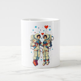 Caneca De Café Grande Ame-te à Lua e Volta