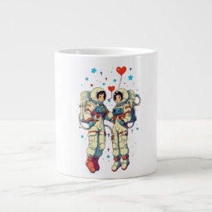 Caneca De Café Grande Ame-te à Lua e Volta