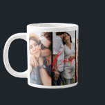 Caneca De Café Grande Ame Você Para Sempre Personalizar A Colagem De Fot<br><div class="desc">Capture suas memórias mais românticas com esta caneca de colagem Love You Forever fotográfica. Projetada com uma elegante camada de texto de script, esta caneca apresenta um layout vertical de colagem de fotos perfeito para mostrar fotos móveis. Personalize-o com os seus instantâneos favoritos para uma manutenção única que comemora o...</div>