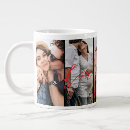 Caneca De Café Grande Ame Você Para Sempre Personalizar A Colagem De Fot
