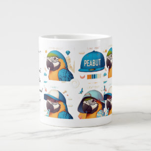 Caneca De Café Grande "Amendoim" cria um visual vibrante e imaginativo.