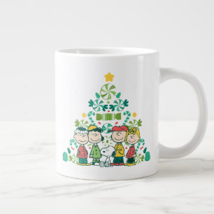 Caneca De Café Grande Amendoins Árvore de Natal de hortelã-pimenta