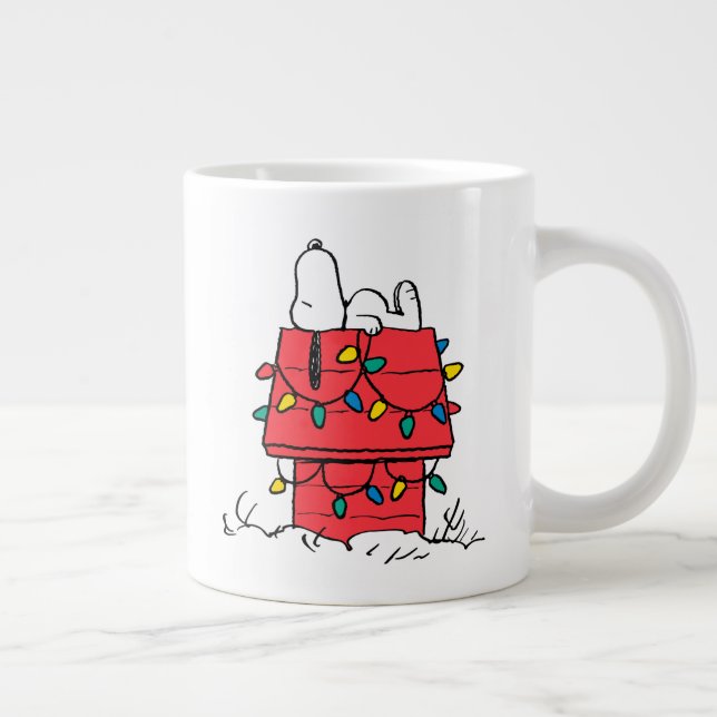 Caneca De Café Grande Amendoins | Cachorro de Snoopy com Luzes (Direita)