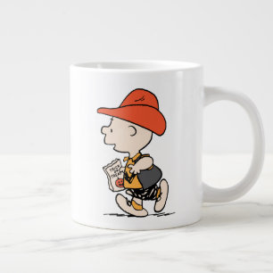 Caneca De Café Grande Amendoins Charlie Brown Cowboy Halloween