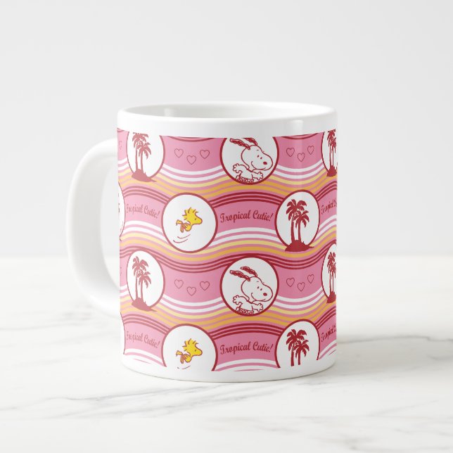 Caneca De Café Grande Amendoins | Circuito Tropical de Snoopy & Woodstoc (Frente Esquerda)