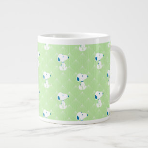 Caneca De Café Grande Amendoins Padrão de Sonhos de Deco Verde Snoopy