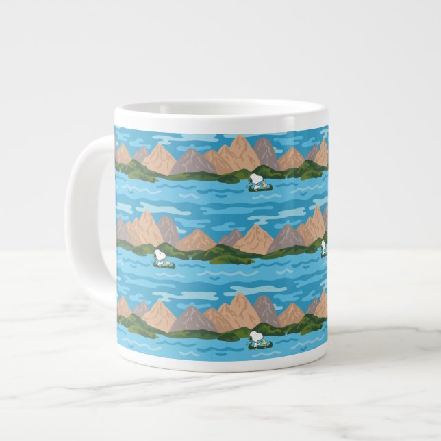 Caneca De Café Grande Amendoins | Padrões de cavidades de madeira e de e (Frente Esquerda)