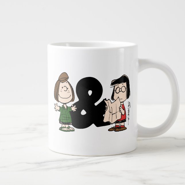 Caneca De Café Grande Amendoins | Peppermint Patty & Marcie (Direita)