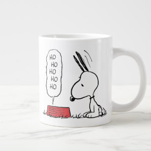 Caneca De Café Grande Amendoins   Snoopy Ho Ho Comida Dish
