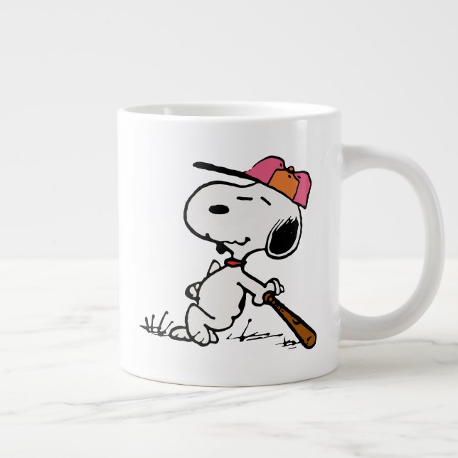 Caneca De Café Grande Amendoins | Snoopy no Bat (Direita)
