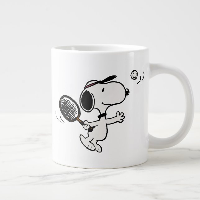 Caneca De Café Grande Amendoins | Snoopy Plays Tênis (Direita)
