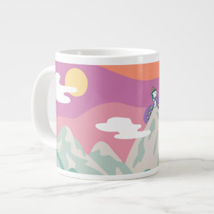 Caneca De Café Grande Amendoins Snoopy & Troop Caminhando a Montanha