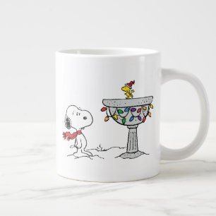 Caneca De Café Grande Amendoins Snoopy & Woodstock congelado