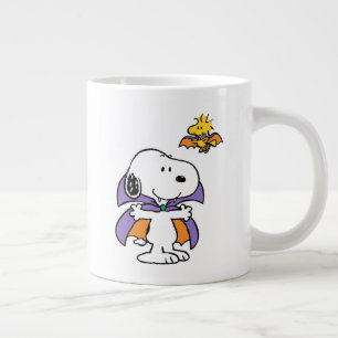 Caneca De Café Grande Amendoins Snoopy Woodstock Vampiro Halloween