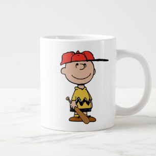 Caneca De Café Grande Amendoins Sorriso Charlie Brown Baseball