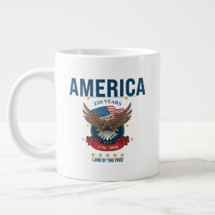 Caneca De Café Grande América 250 Anos Terra Patriótica dos Livres