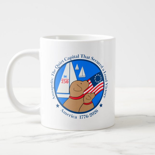 Caneca De Café Grande América 250 Edição Limitada Annapolis (Esquerda)