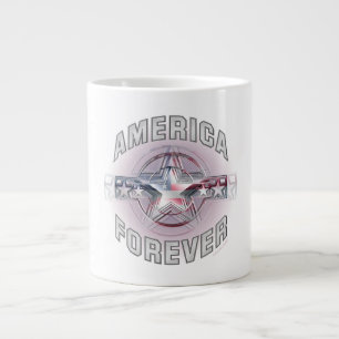Caneca De Café Grande América para sempre