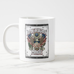 Caneca De Café Grande American Made Militar Grau 15oz