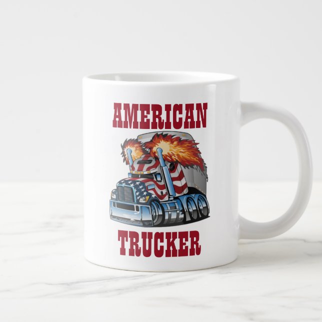 Caneca De Café Grande American Trucker Giant Coffee Mug (Direita)