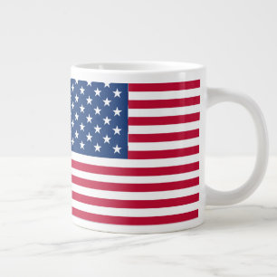 Caneca De Café Grande American USA Flag Pride Design- 76353 Large Clock