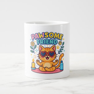 Caneca De Café Grande Amigo Incrível Porque Todo Gato Merece Amor