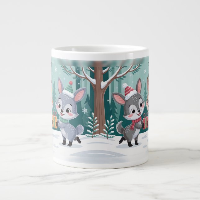 Caneca De Café Grande Amigos da Floresta Hibi (Frente)