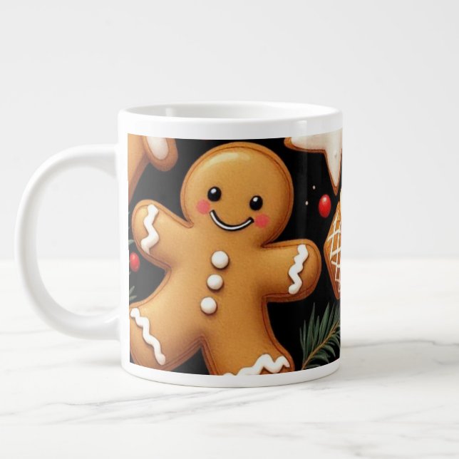 Caneca De Café Grande Amigos de Pão de Mel (Esquerda)