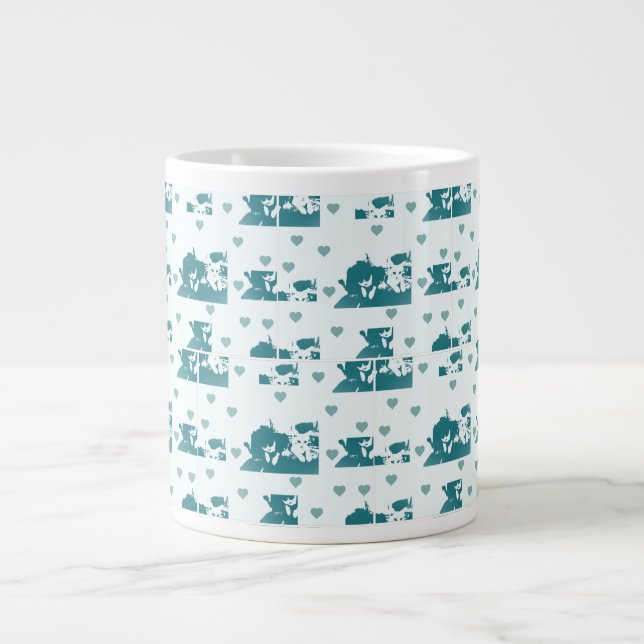 Caneca De Café Grande Amigos Felinos. (Frente)