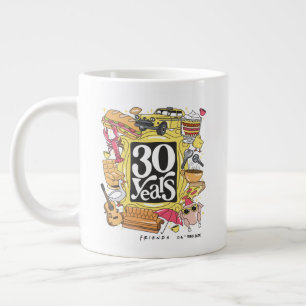 Caneca De Café Grande AMIGOS™   Gráfico de 30 anos
