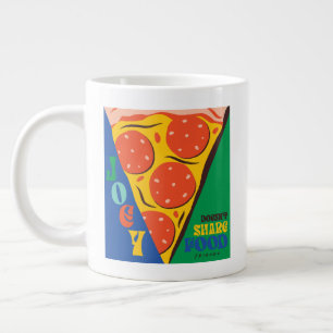 Caneca De Café Grande AMIGOS™ Joey não compartilha Comida - Pizza Grap