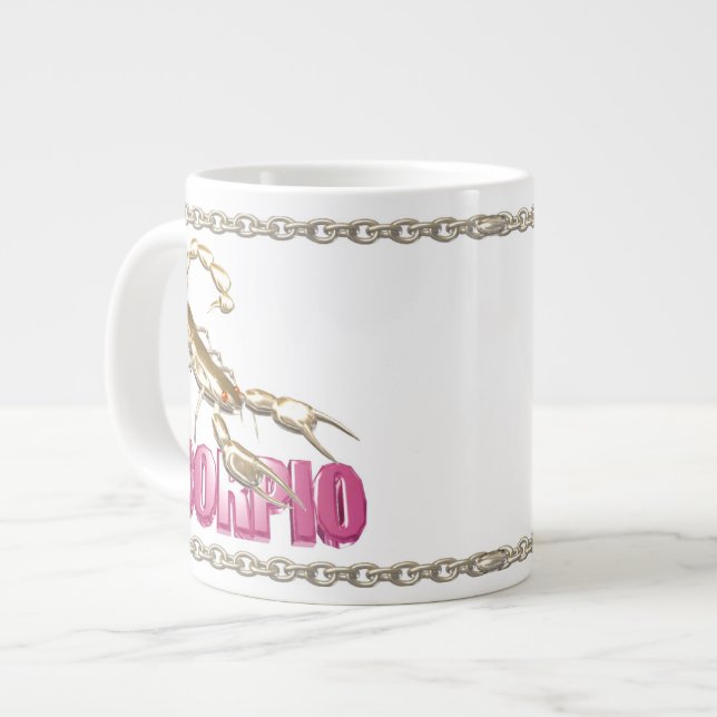 Caneca De Café Grande Amizade com o Cancer Valxart Scorpio zodiac (Frente Esquerda)