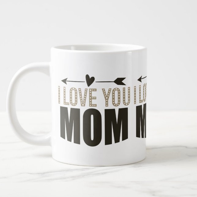 Caneca De Café Grande Amo-te, mãe. (Esquerda)