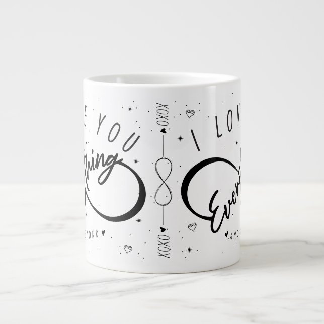 Caneca De Café Grande Amo-Te Tudo E Muito Além (Mugs De Amor) (Frente)