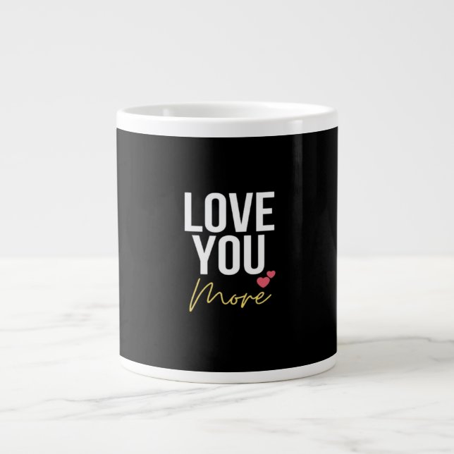 Caneca De Café Grande Amo Você Estilo Mais Elegante  (Frente)