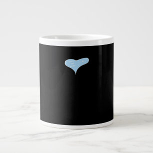 Caneca De Café Grande Amo você mais Design Minimal Azul 