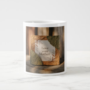Caneca De Café Grande Amor à Mãe Terra Presente Ecológico Arte Vintage