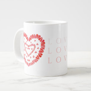 Caneca De Café Grande AMOR Big White Mug