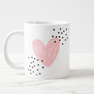 Caneca De Café Grande amor com partículas pretas design