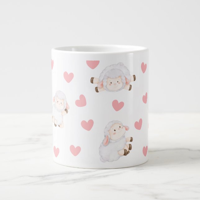 Caneca De Café Grande Amor de ovelha (Frente)